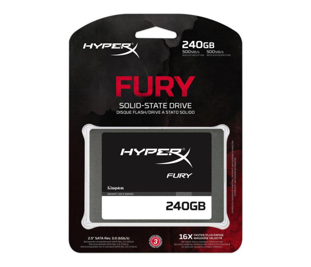 HyperX 240GB 2,5'' SATA SSD HyperX Fury 7mm [DEM] - 200605 - zdjęcie